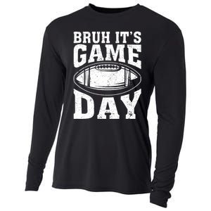 Funny Football Bruh Its Game Day Football Cooling Performance Long Sleeve Crew