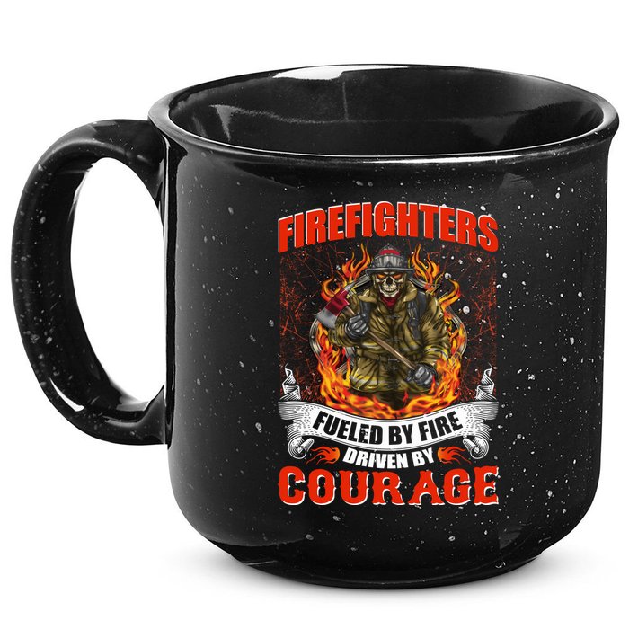 Firefighters Fueled By Fire Driven By Courage 15oz Campfire Ceramic Mug