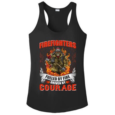 Firefighters Fueled By Fire Driven By Courage Ladies PosiCharge Competitor Racerback Tank