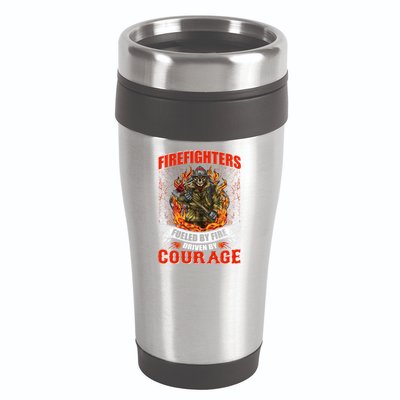 Firefighters Fueled By Fire Driven By Courage 16oz Travel Tumbler