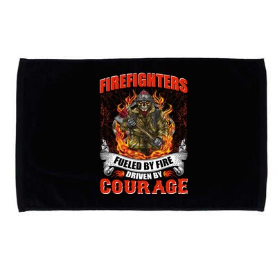 Firefighters Fueled By Fire Driven By Courage Microfiber Hand Towel