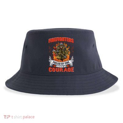 Firefighters Fueled By Fire Driven By Courage Sustainable Bucket Hat
