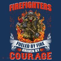 Firefighters Fueled By Fire Driven By Courage 7-Panel Snapback Hat