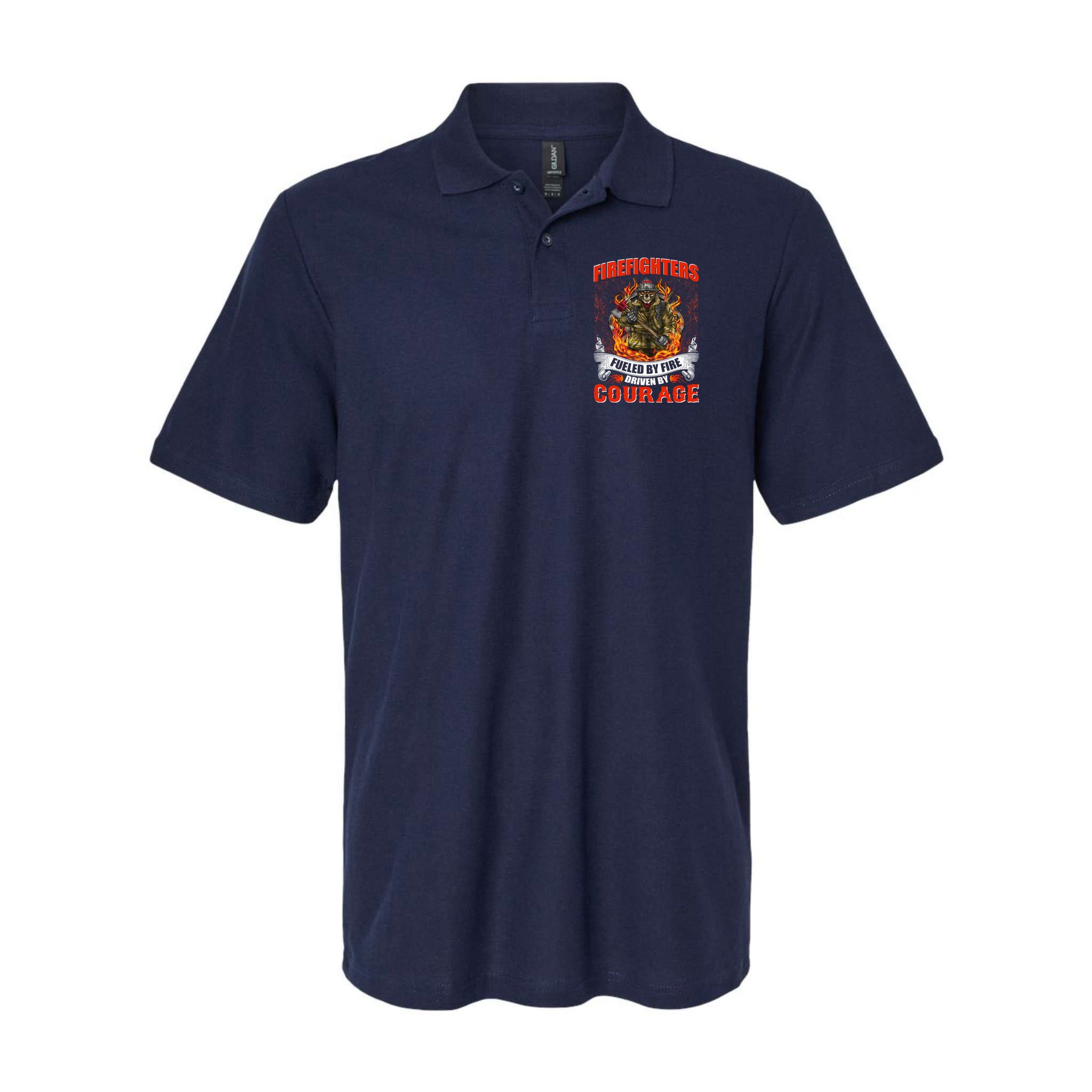 Firefighters Fueled By Fire Driven By Courage Polo