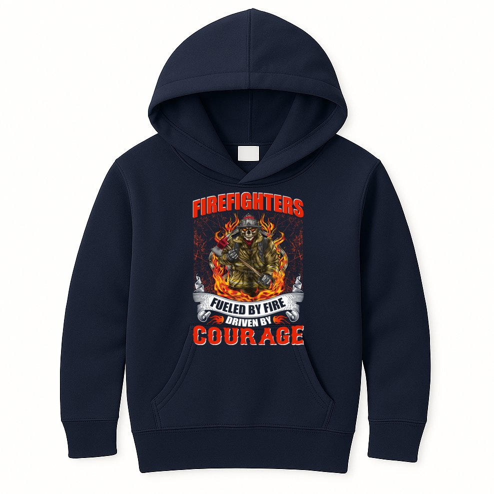 Firefighters Fueled By Fire Driven By Courage Kids Hoodie