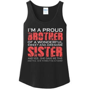 Funny for Brother of the Great Sister Birthday  Ladies Essential Tank