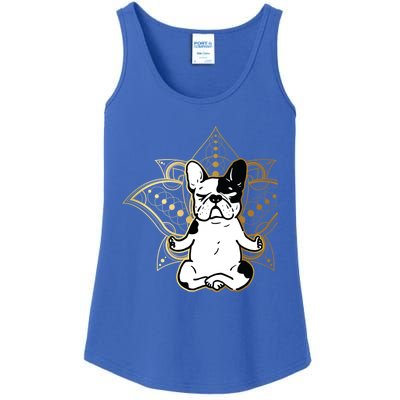 Funny French Bulldog Frenchie Yoga Dog Lovers Great Gift Ladies Essential Tank