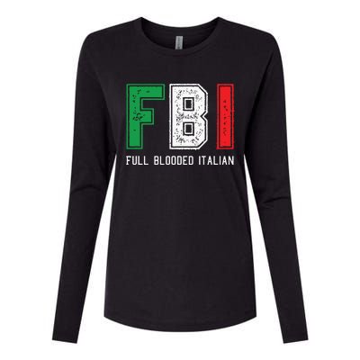 FBI Full Blooded Italian Shirts For Proud Italians Womens Cotton Relaxed Long Sleeve T-Shirt