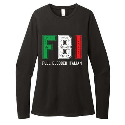 FBI Full Blooded Italian Shirts For Proud Italians Womens CVC Long Sleeve Shirt