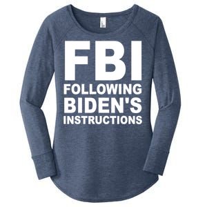 FBI Following Bidens Instructions Apparel Women's Perfect Tri Tunic Long Sleeve Shirt