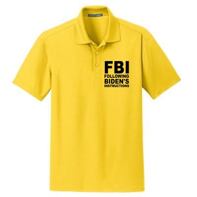 FBI Following Bidens Instructions Apparel Dry Zone Grid Polo