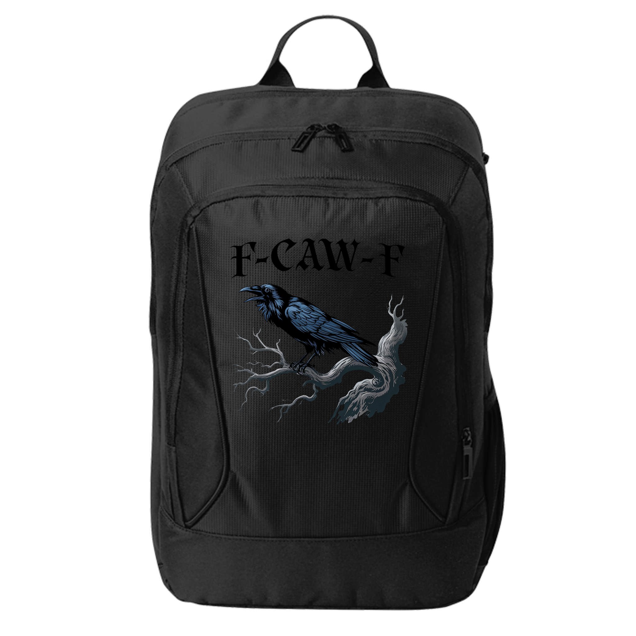 F-Caw-F Funny Black Bird Black Crow City Backpack