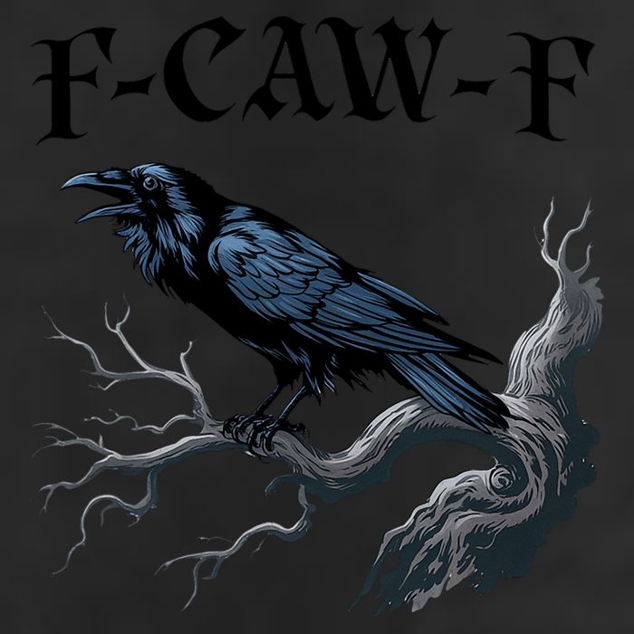 F-Caw-F Funny Black Bird Black Crow 25L Jumbo Tote