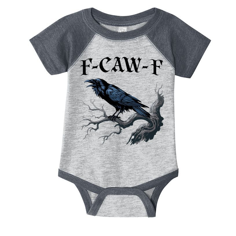 F-Caw-F Funny Black Bird Black Crow Infant Baby Jersey Bodysuit