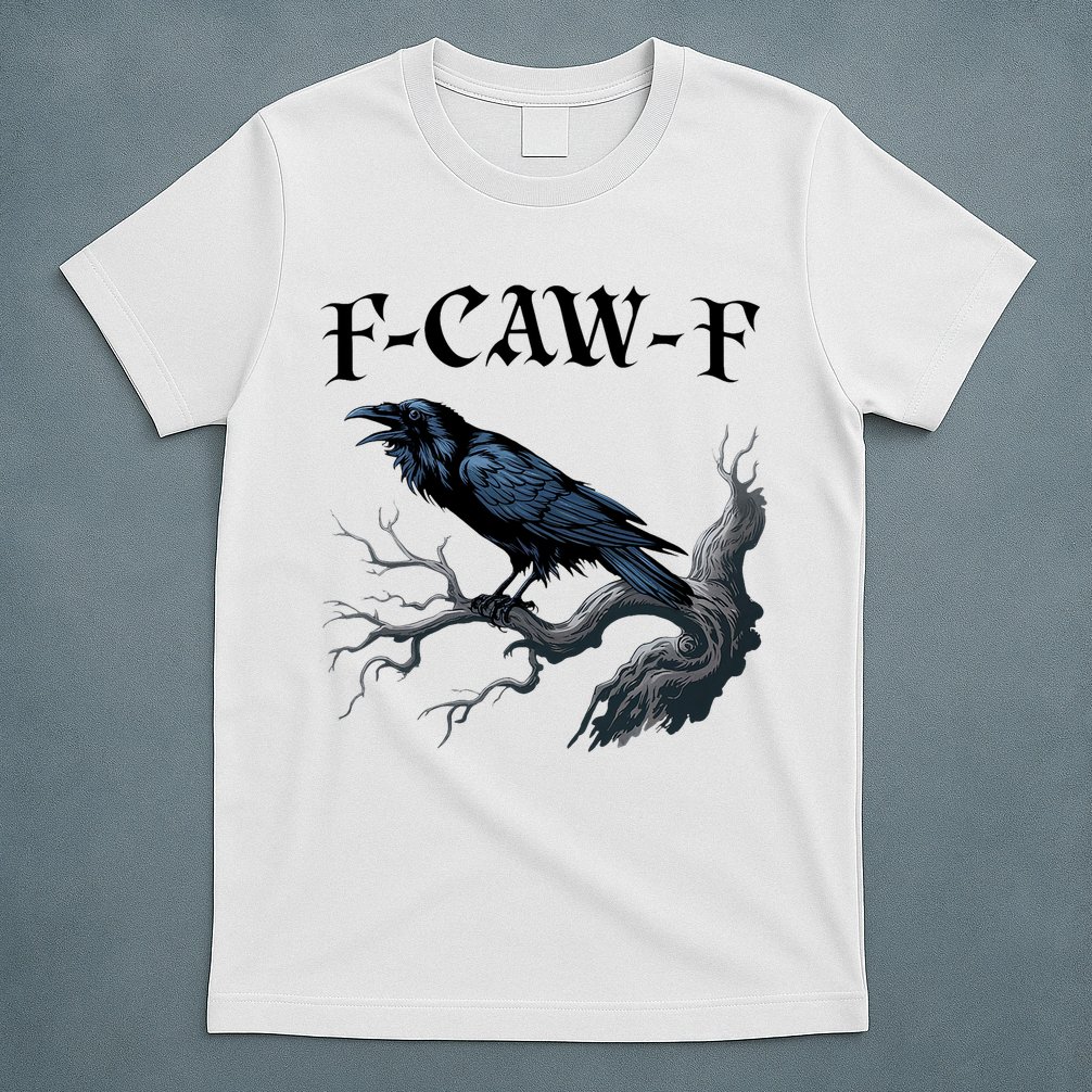 F-Caw-F Funny Black Bird Black Crow T-Shirt