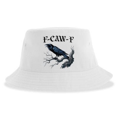 F-Caw-F Funny Black Bird Black Crow Sustainable Bucket Hat
