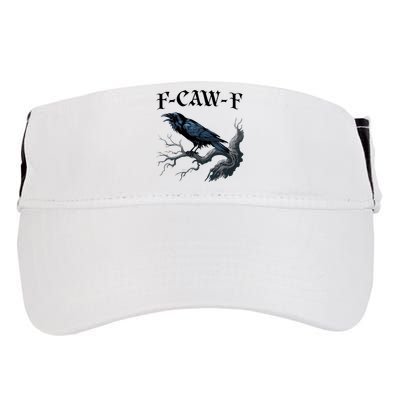 F-Caw-F Funny Black Bird Black Crow Adult Drive Performance Visor