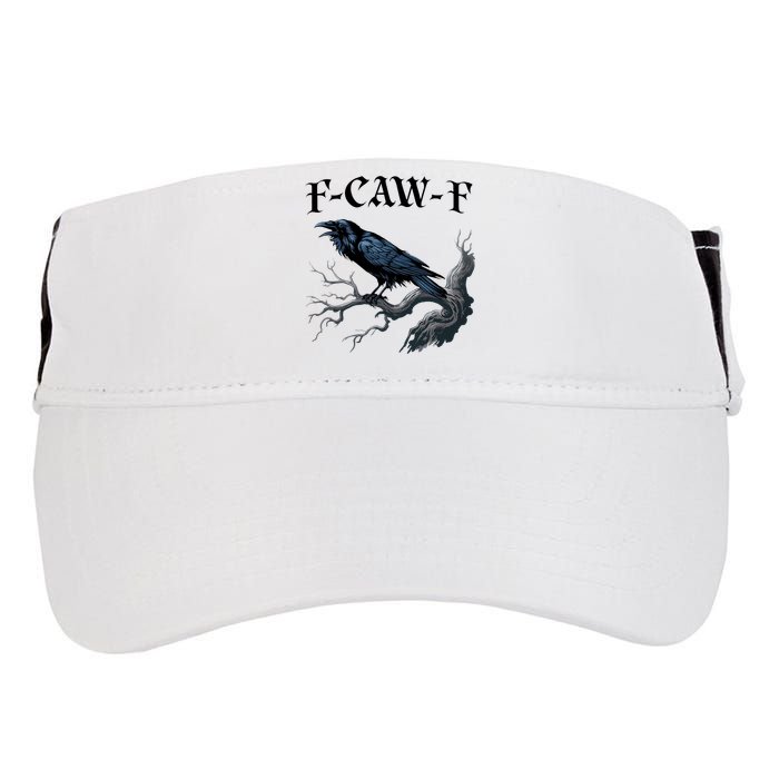 F-Caw-F Funny Black Bird Black Crow Adult Drive Performance Visor