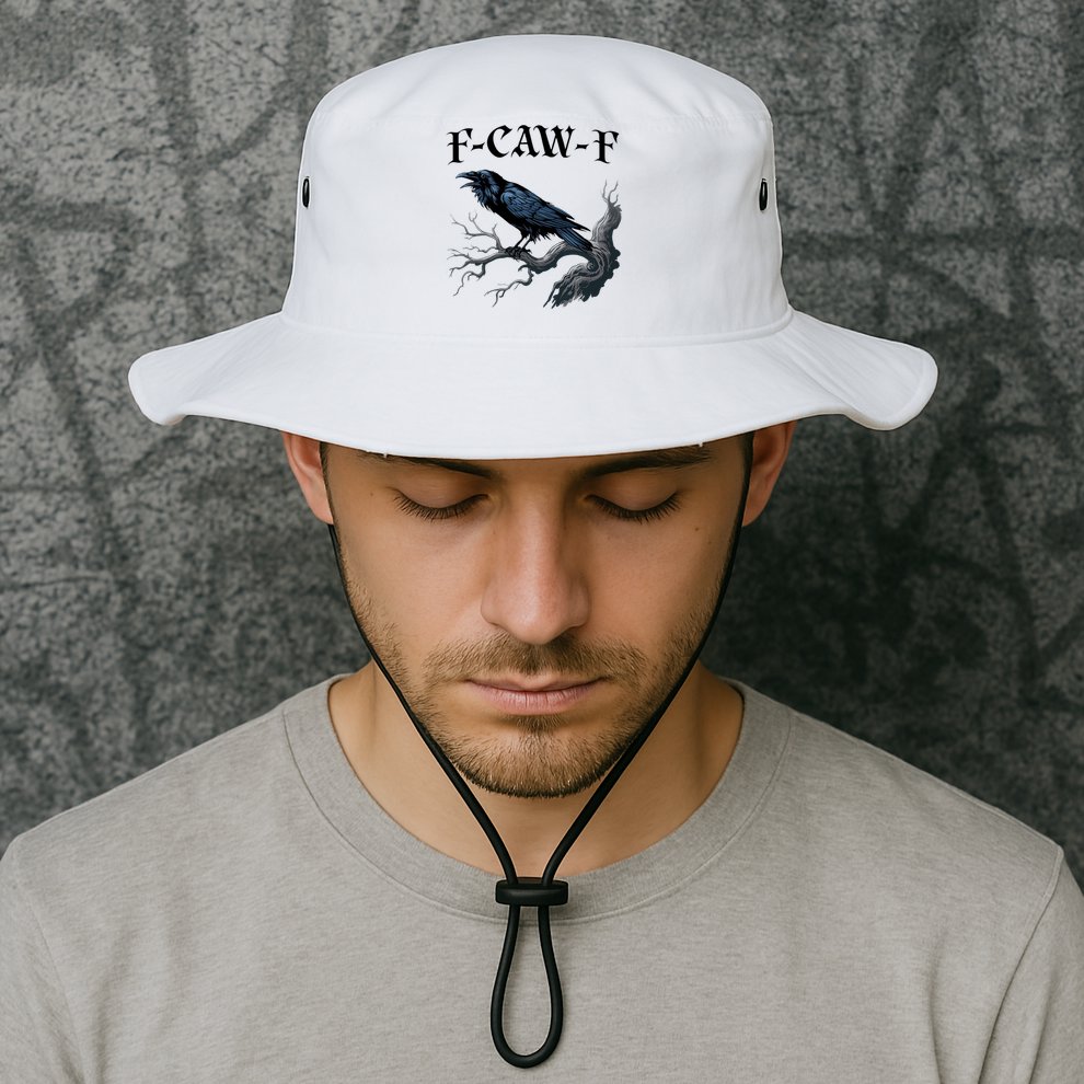 F-Caw-F Funny Black Bird Black Crow Bucket Hat