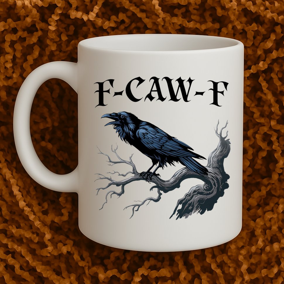 F-Caw-F Funny Black Bird Black Crow Mug