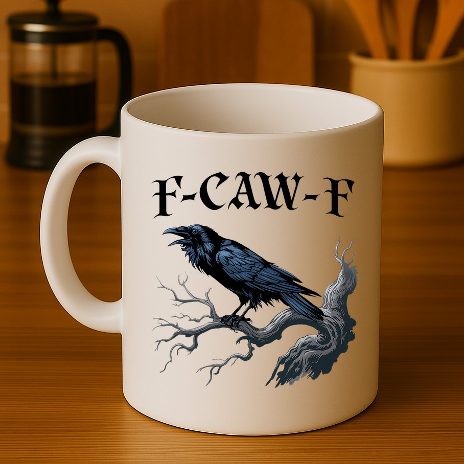 F-Caw-F Funny Black Bird Black Crow Mug