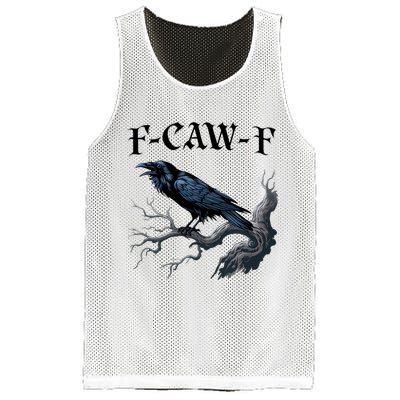 F-Caw-F Funny Black Bird Black Crow Mesh Reversible Basketball Jersey Tank