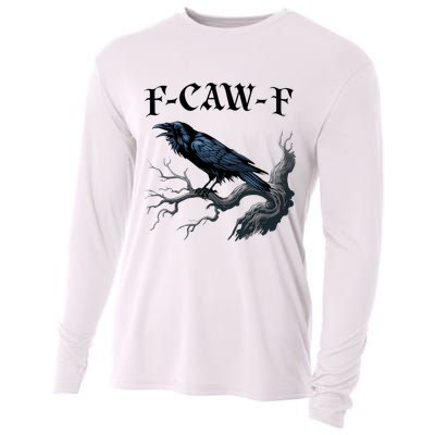 F-Caw-F Funny Black Bird Black Crow Cooling Performance Long Sleeve Crew