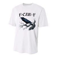 F-Caw-F Funny Black Bird Black Crow Youth Performance Sprint T-Shirt