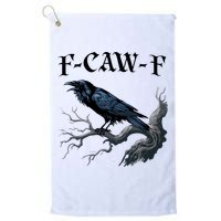 F-Caw-F Funny Black Bird Black Crow Golf Towel