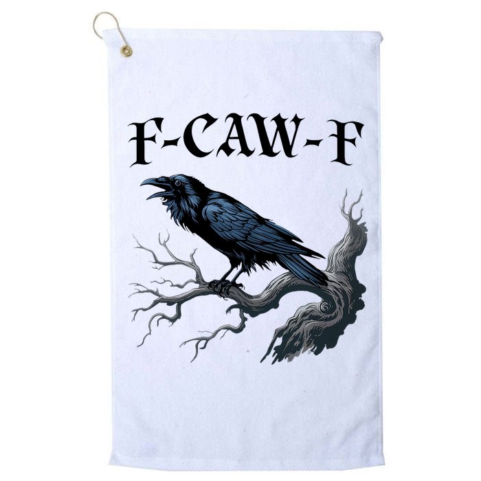 F-Caw-F Funny Black Bird Black Crow Golf Towel