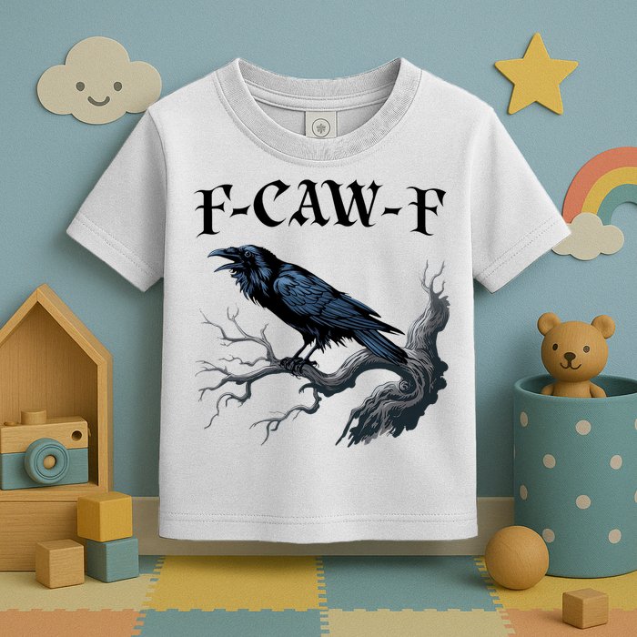 F-Caw-F Funny Black Bird Black Crow Toddler T-Shirt