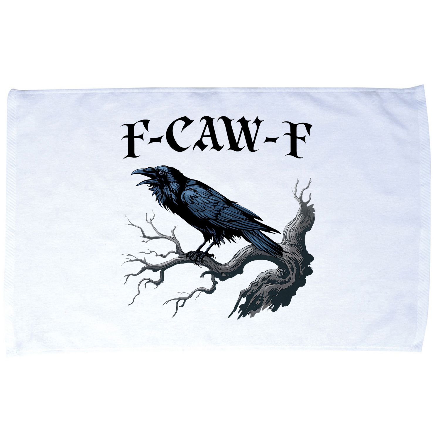 F-Caw-F Funny Black Bird Black Crow Microfiber Hand Towel