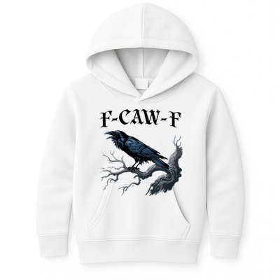 F-Caw-F Funny Black Bird Black Crow Kids Hoodie