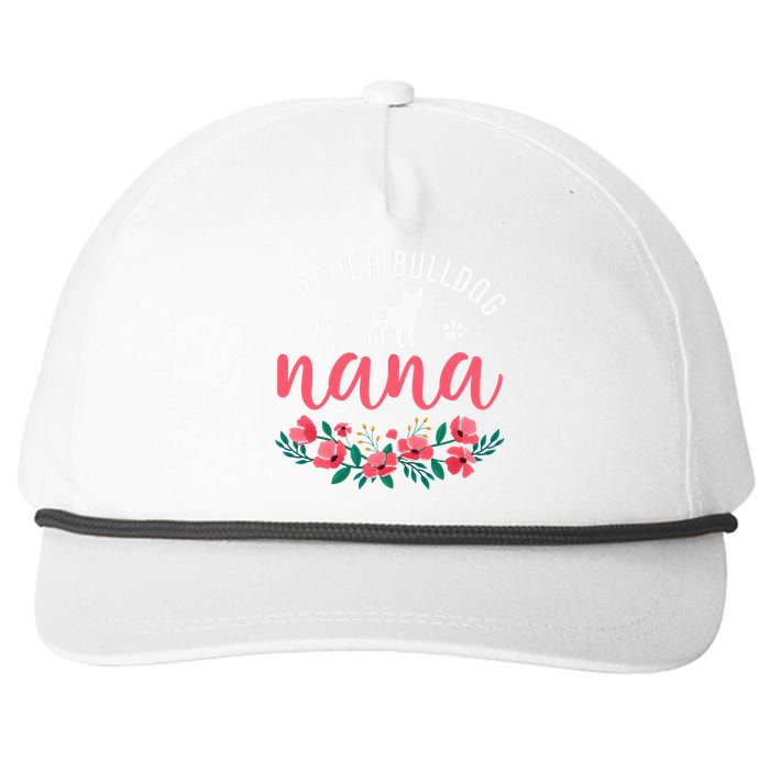 funny French Bulldog Nana Cute Dog mother's day Snapback Five-Panel Rope Hat