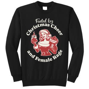 Funny Fueled By Christmas Cheer And Female Rage Patriarchy Gift Sweatshirt