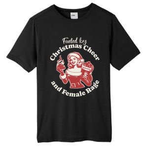 Funny Fueled By Christmas Cheer And Female Rage Patriarchy Gift Tall Fusion ChromaSoft Performance T-Shirt