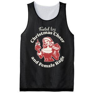 Funny Fueled By Christmas Cheer And Female Rage Patriarchy Gift Mesh Reversible Basketball Jersey Tank