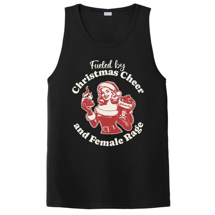 Funny Fueled By Christmas Cheer And Female Rage Patriarchy Gift PosiCharge Competitor Tank