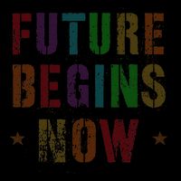 Funny Future Begins Now I Teach Educational I Teach Flat Bill Trucker Hat