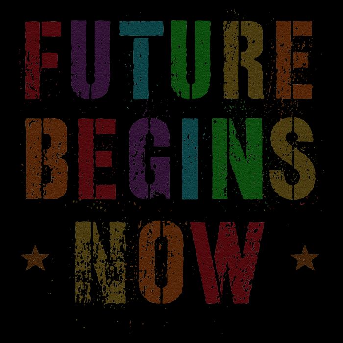 Funny Future Begins Now I Teach Educational I Teach Flat Bill Trucker Hat