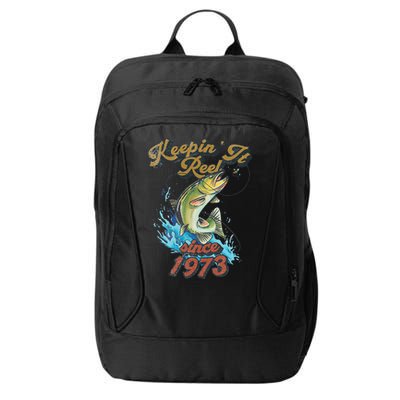 Funny Fishing Birthday Since 1973 Keepin It Reel City Backpack