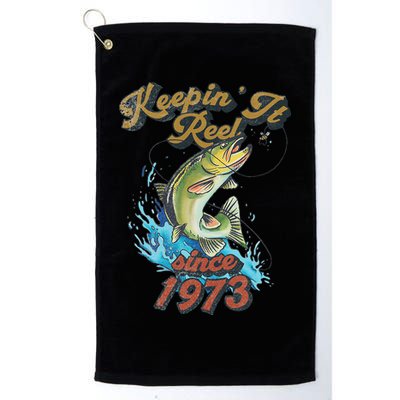 Funny Fishing Birthday Since 1973 Keepin It Reel Golf Towel