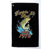 Funny Fishing Birthday Since 1973 Keepin It Reel Golf Towel