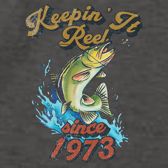 Funny Fishing Birthday Since 1973 Keepin It Reel Vector Backpack