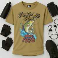 Funny Fishing Birthday Since 1973 Keepin It Reel Cooling Performance Crew T-Shirt