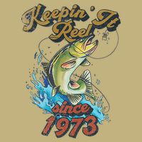 Funny Fishing Birthday Since 1973 Keepin It Reel Cooling Performance Crew T-Shirt