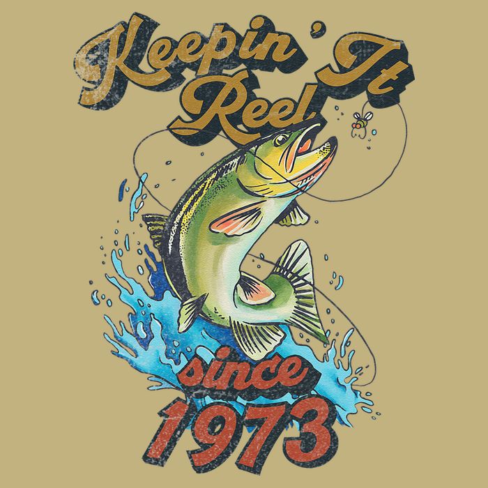 Funny Fishing Birthday Since 1973 Keepin It Reel Cooling Performance Crew T-Shirt