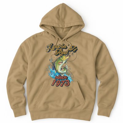 Funny Fishing Birthday Since 1973 Keepin It Reel Hoodie