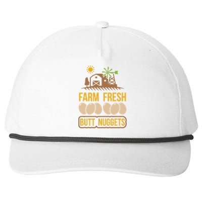 Farm Fresh Butt Nuggets Snapback Five-Panel Rope Hat