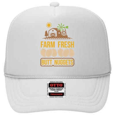 Farm Fresh Butt Nuggets High Crown Mesh Back Trucker Hat